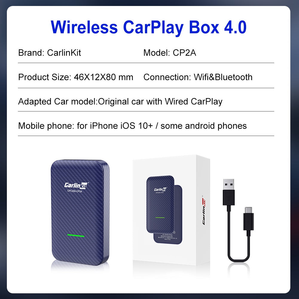 Adaptador 2 en 1 Convierte Carplay Y Android Auto Sin Cables